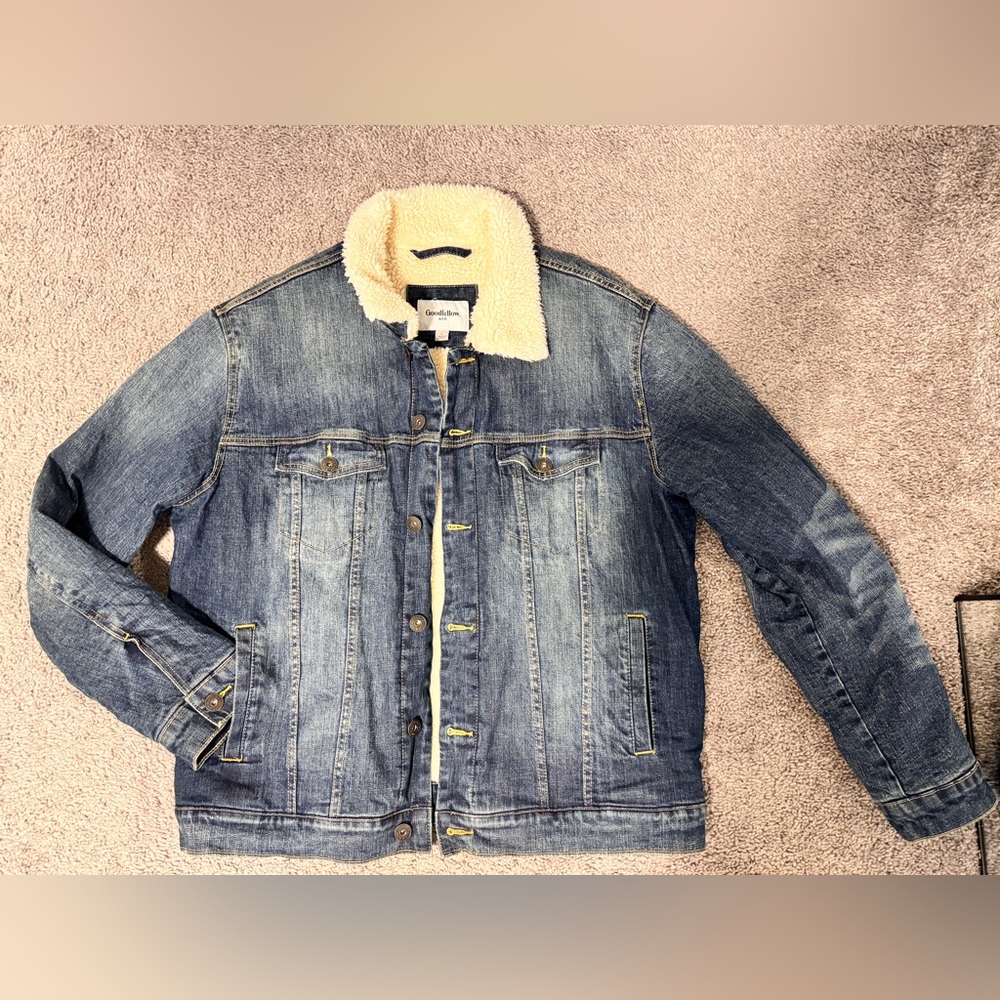 Goodfellow & Co Blue Denim Sherpa Jacket